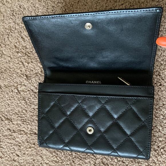 CC1005 Chanel cambon CC mark black and white lambskin wallet - Picture 6 of 6